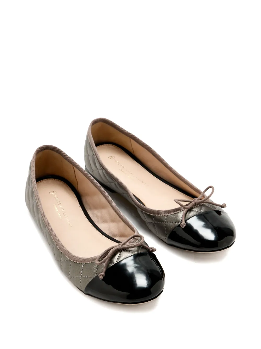 HOUSE OF BALLERINAS Ines quilted cap-toe ballet flats - Bruin