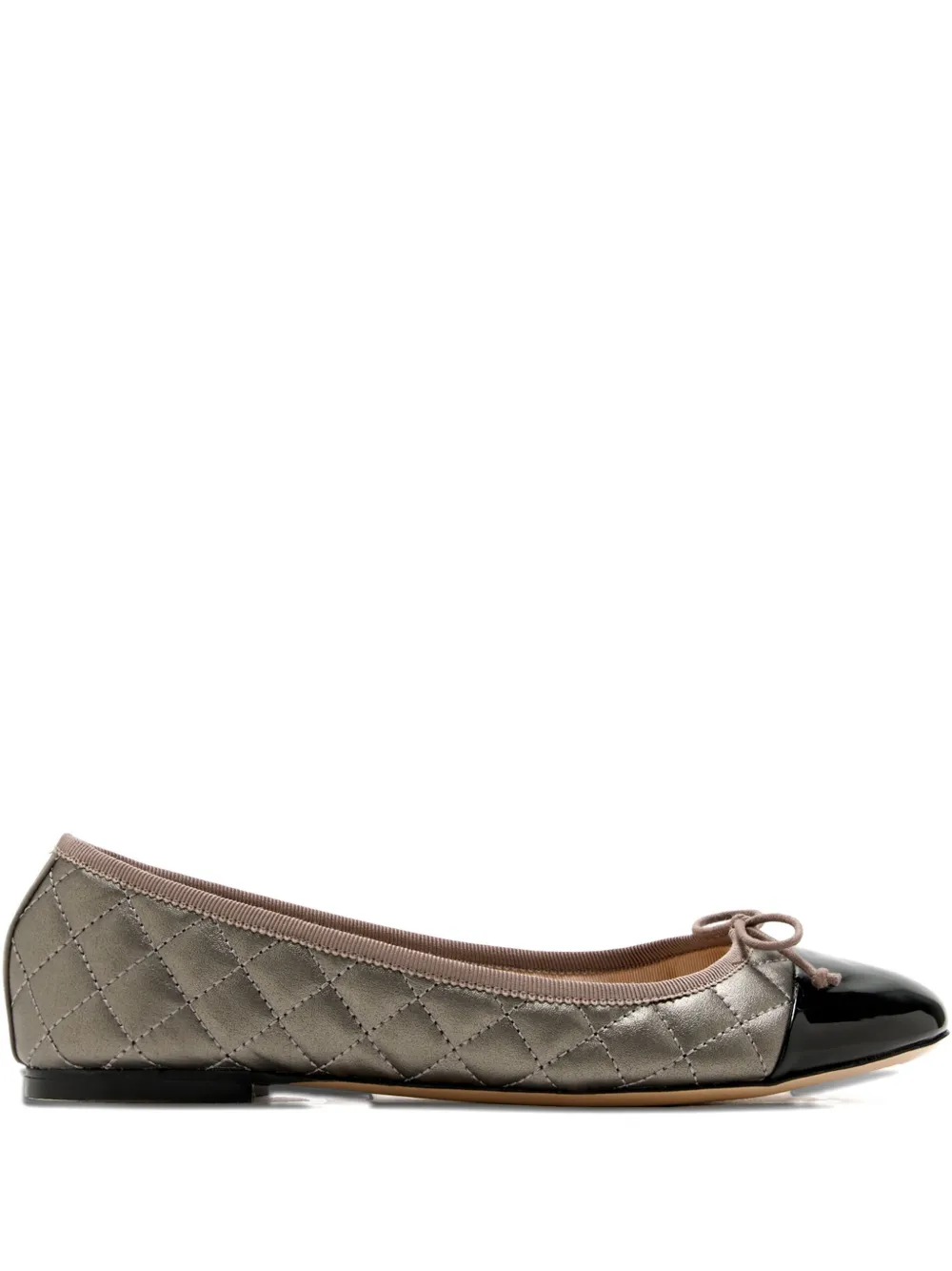 Ines quilted cap-toe ballet flats