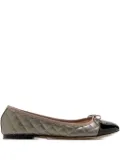 HOUSE OF BALLERINAS Ines quilted cap-toe ballet flats - Brown