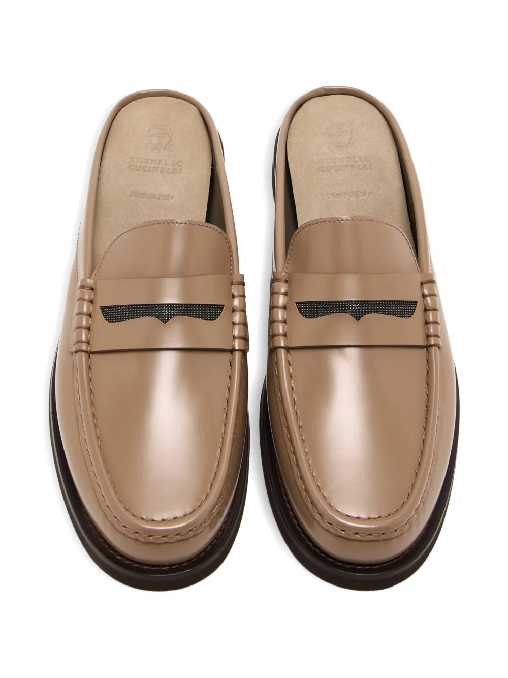 Brunello Cucinelli penny-strap mules Brown