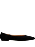 HOUSE OF BALLERINAS pointed-toe suede ballet flats - Black