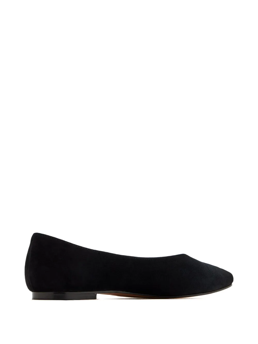 House Of Ballerinas Pointed-toe Suede Ballet Flats In Black
