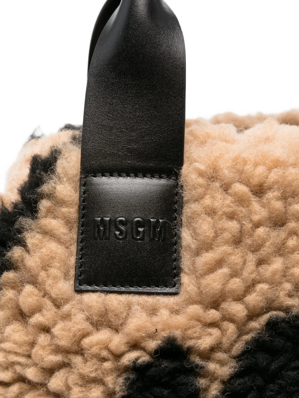 MSGM Shopper van imitatiebont Beige