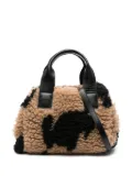 MSGM medium faux-fur tote bag - Neutrals