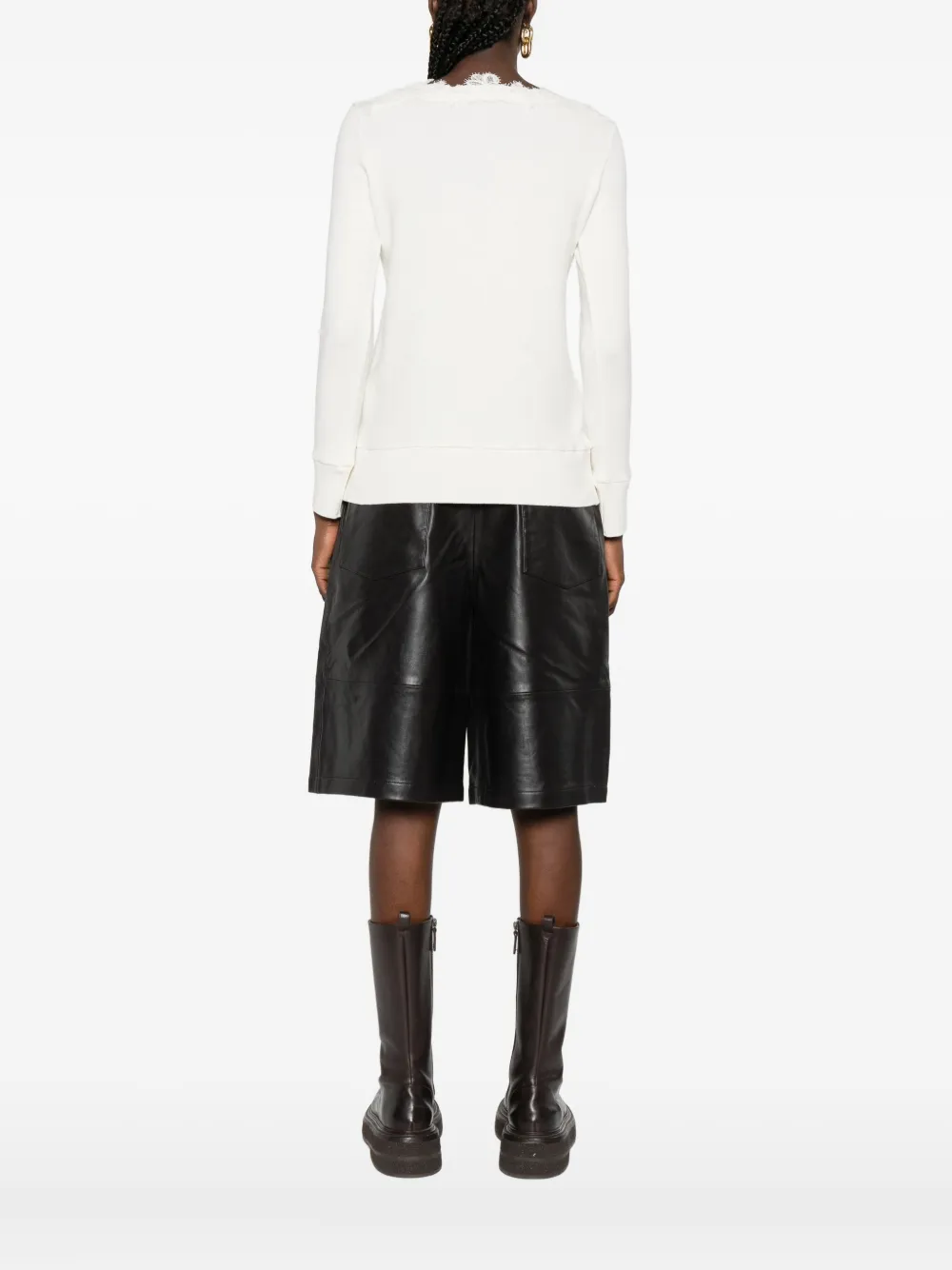 Ermanno Scervino Lace-embellished Sweater In White