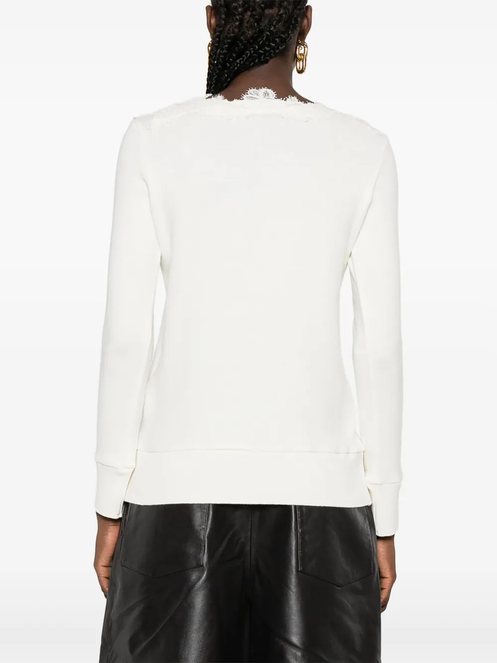 Ermanno Scervino Trui verfraaid met kant Wit