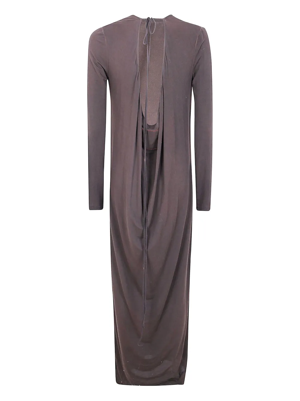 Uma Wang long-sleeve open-back maxi dress - Bruin