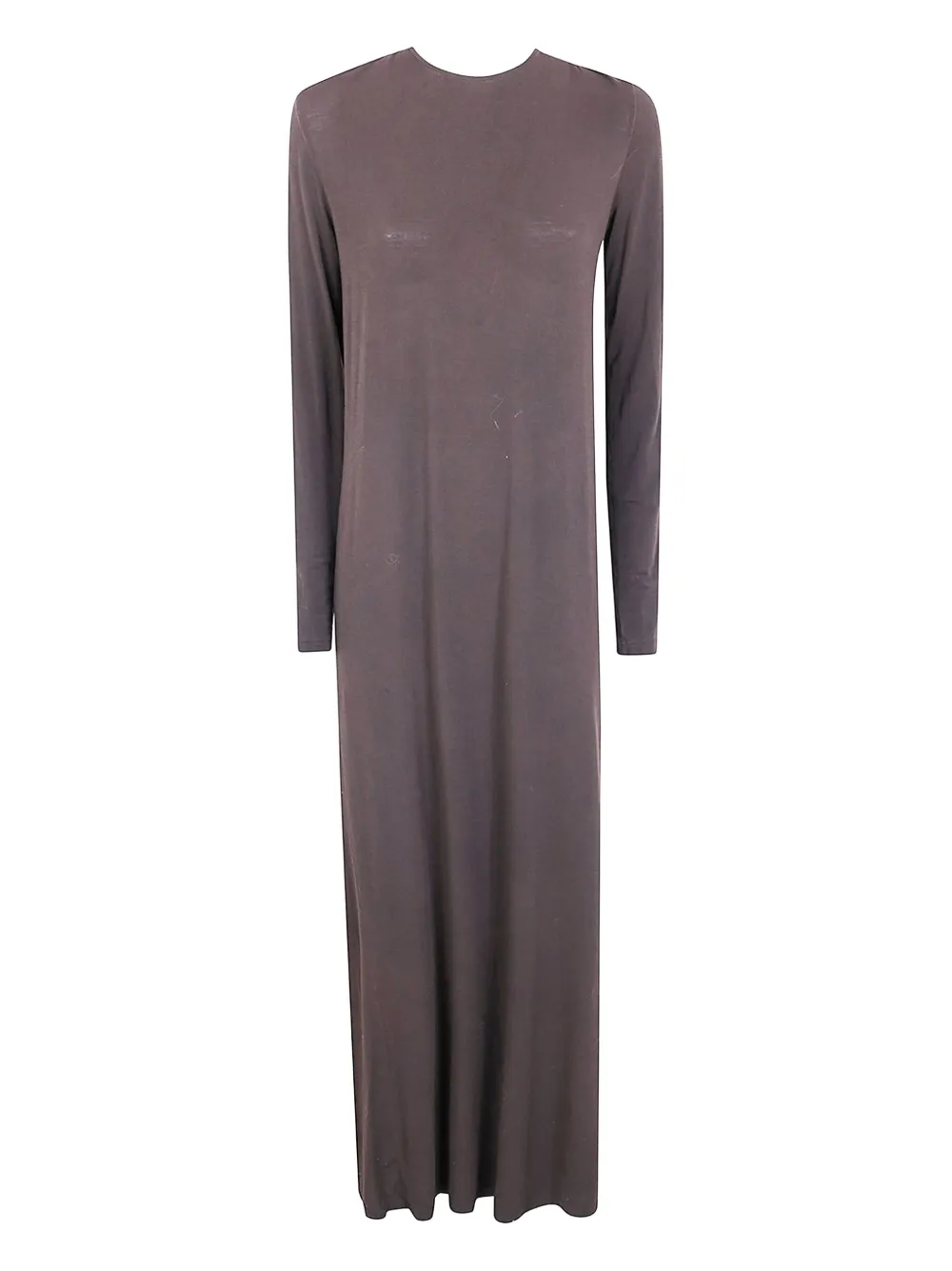 Uma Wang Long-sleeve Open-back Maxi Dress In Brown