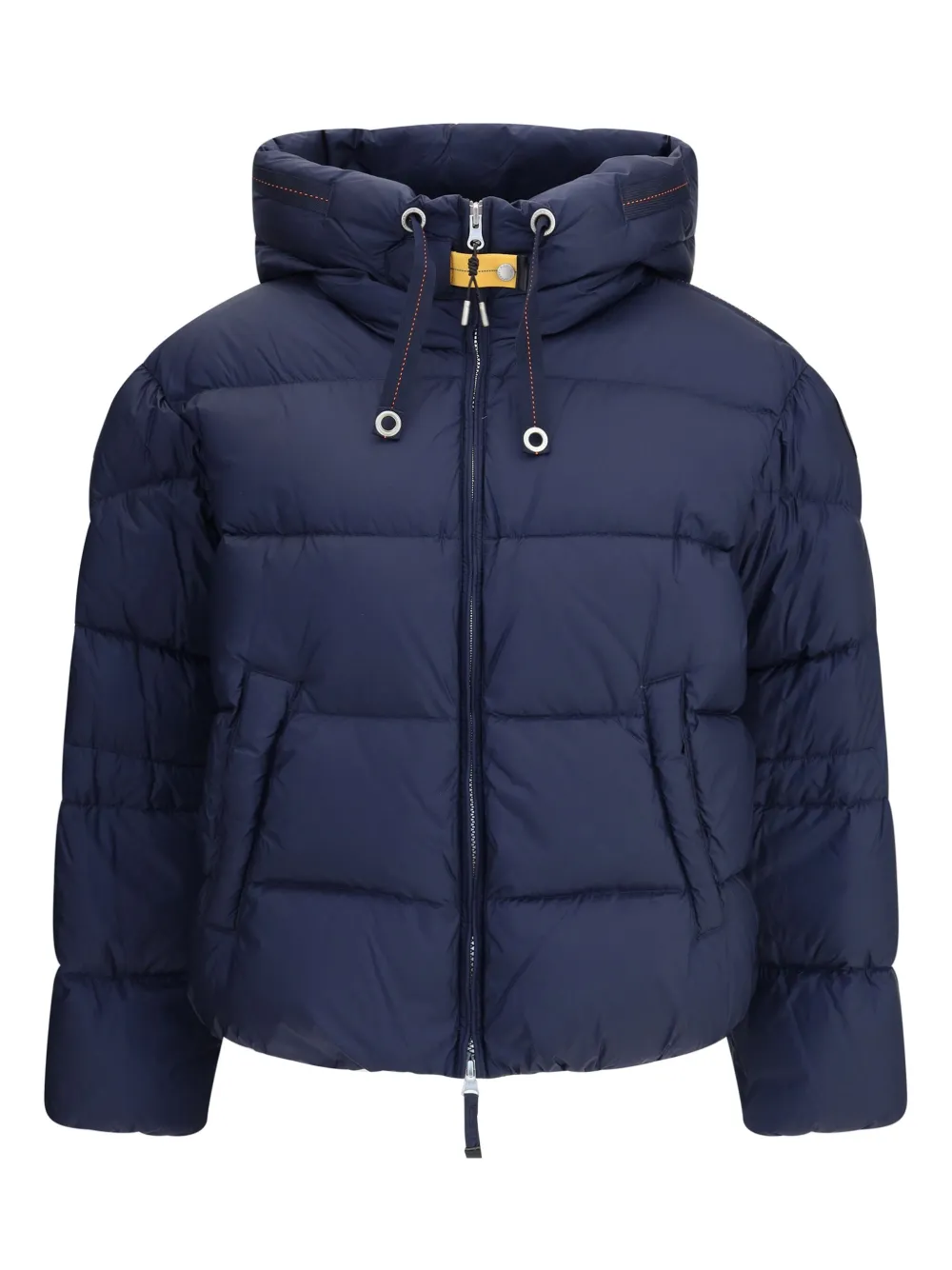 hooded quilted down jacket