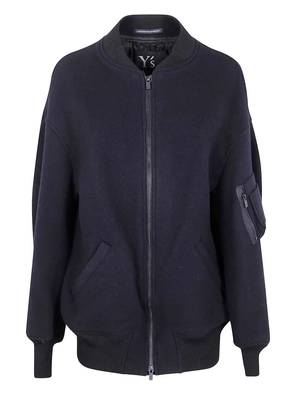 Y's zip-fastening pocket coat Zwart