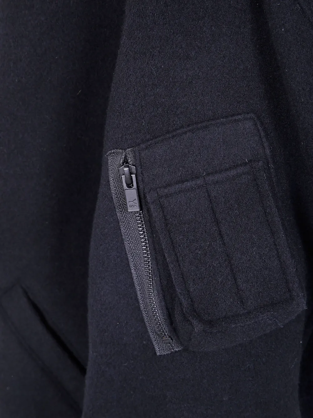 Y's zip-fastening pocket coat Zwart