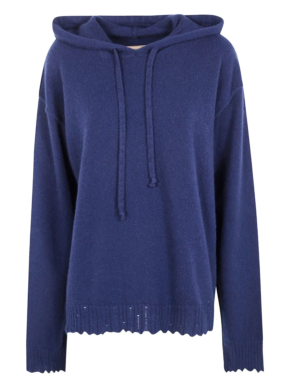 Uma Wang Trui met capuchon en gewelfde afwerking Blauw
