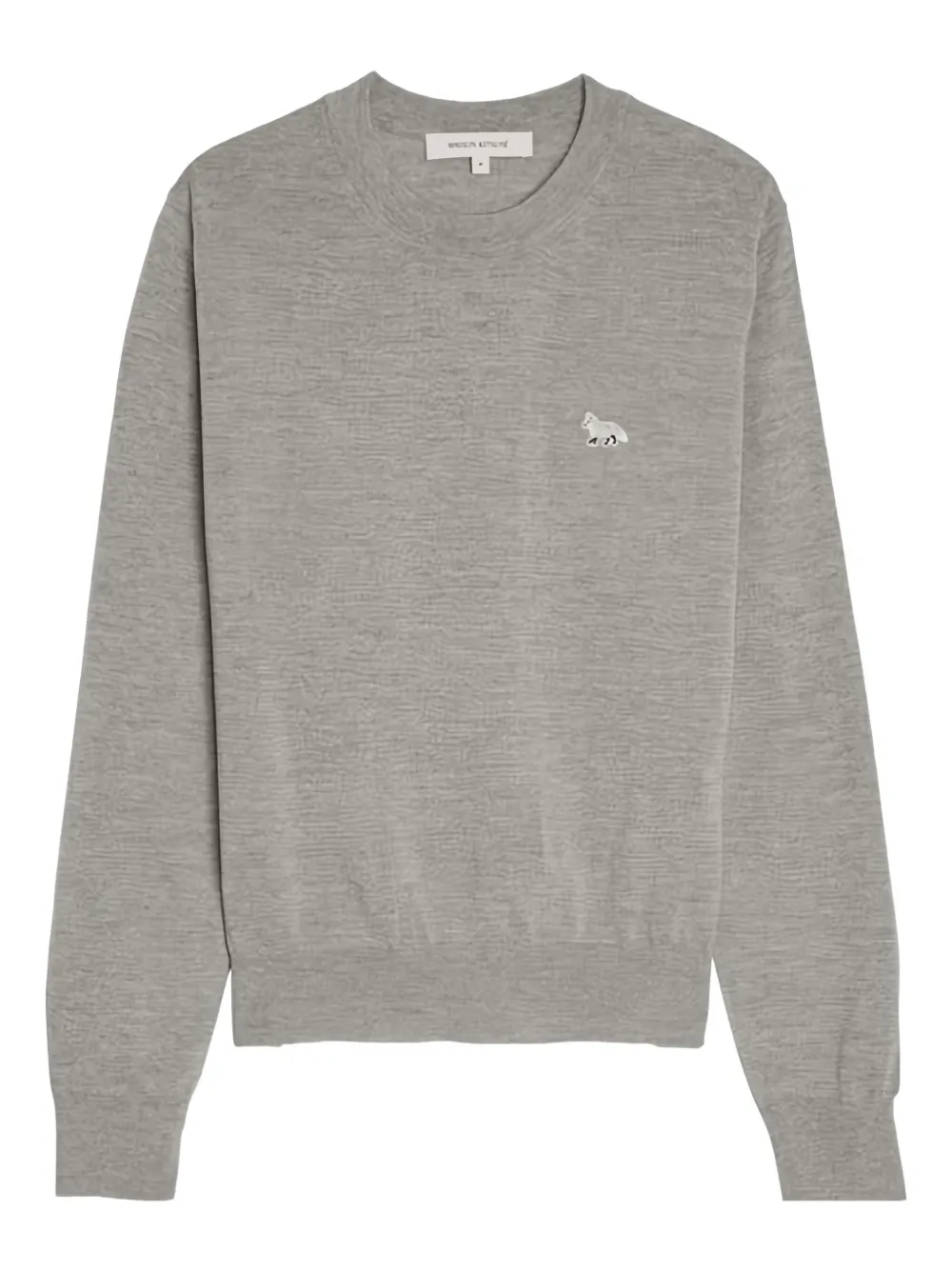 Maison Kitsuné Wollen sweater met Baby Fox-patch Grijs