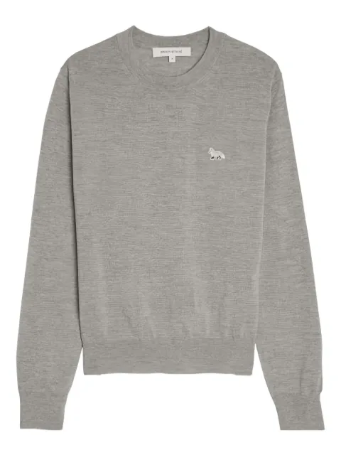 Maison Kitsuné Baby Fox-patch wool sweatshirt 