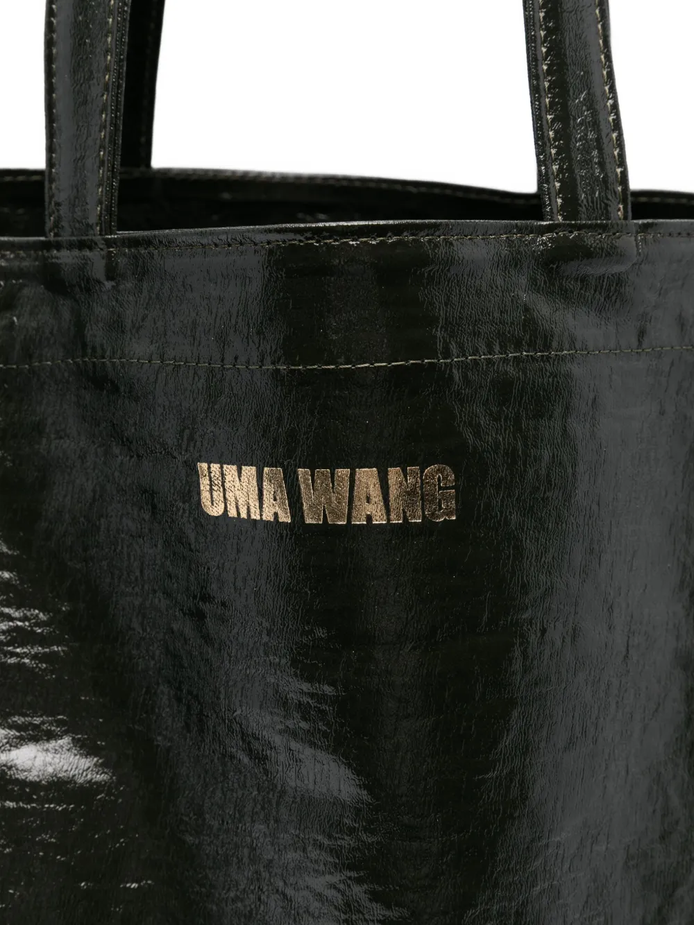 Uma Wang Shopper met logopatroon Groen