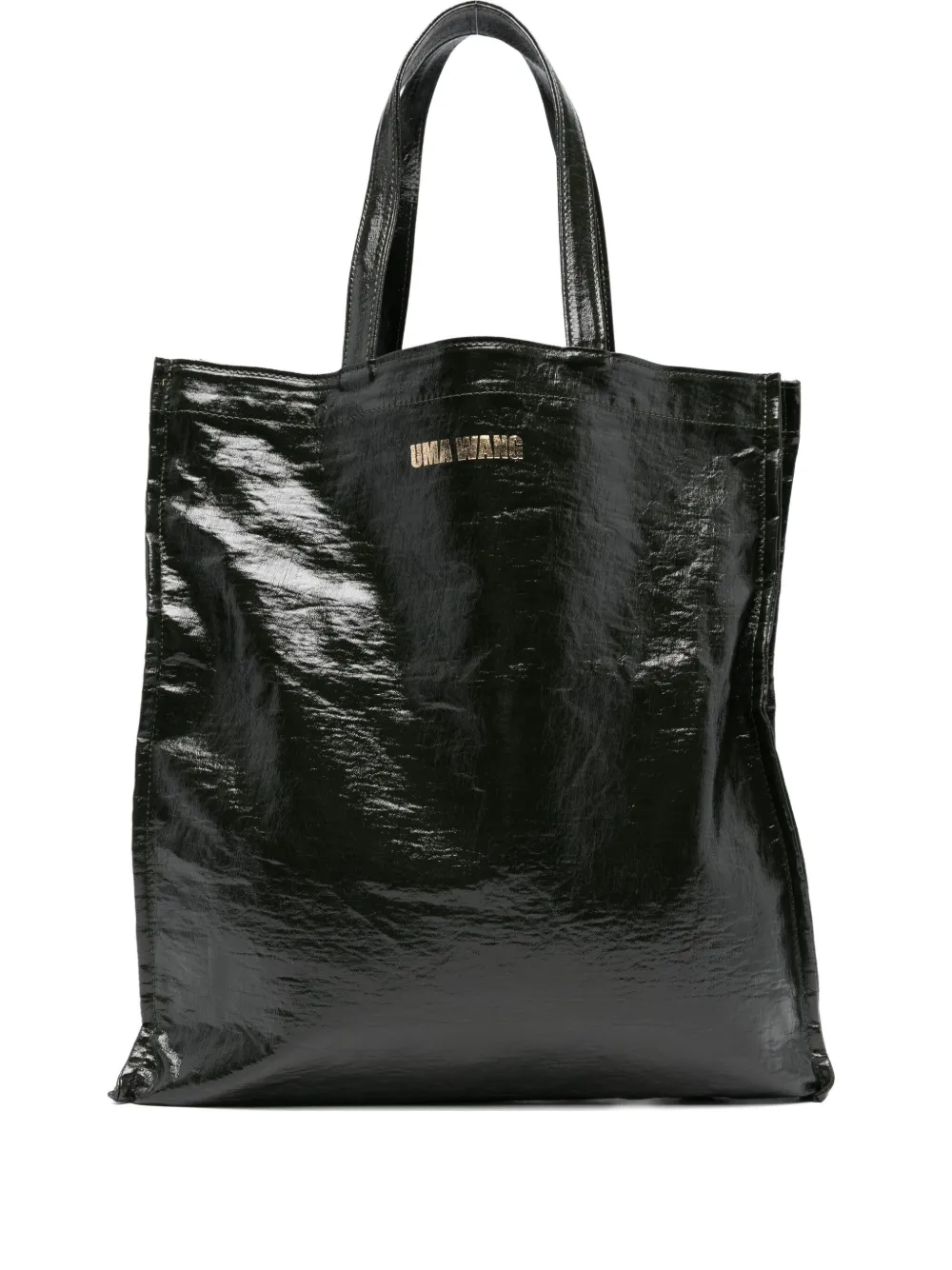 Uma Wang Shopper met logopatroon Groen