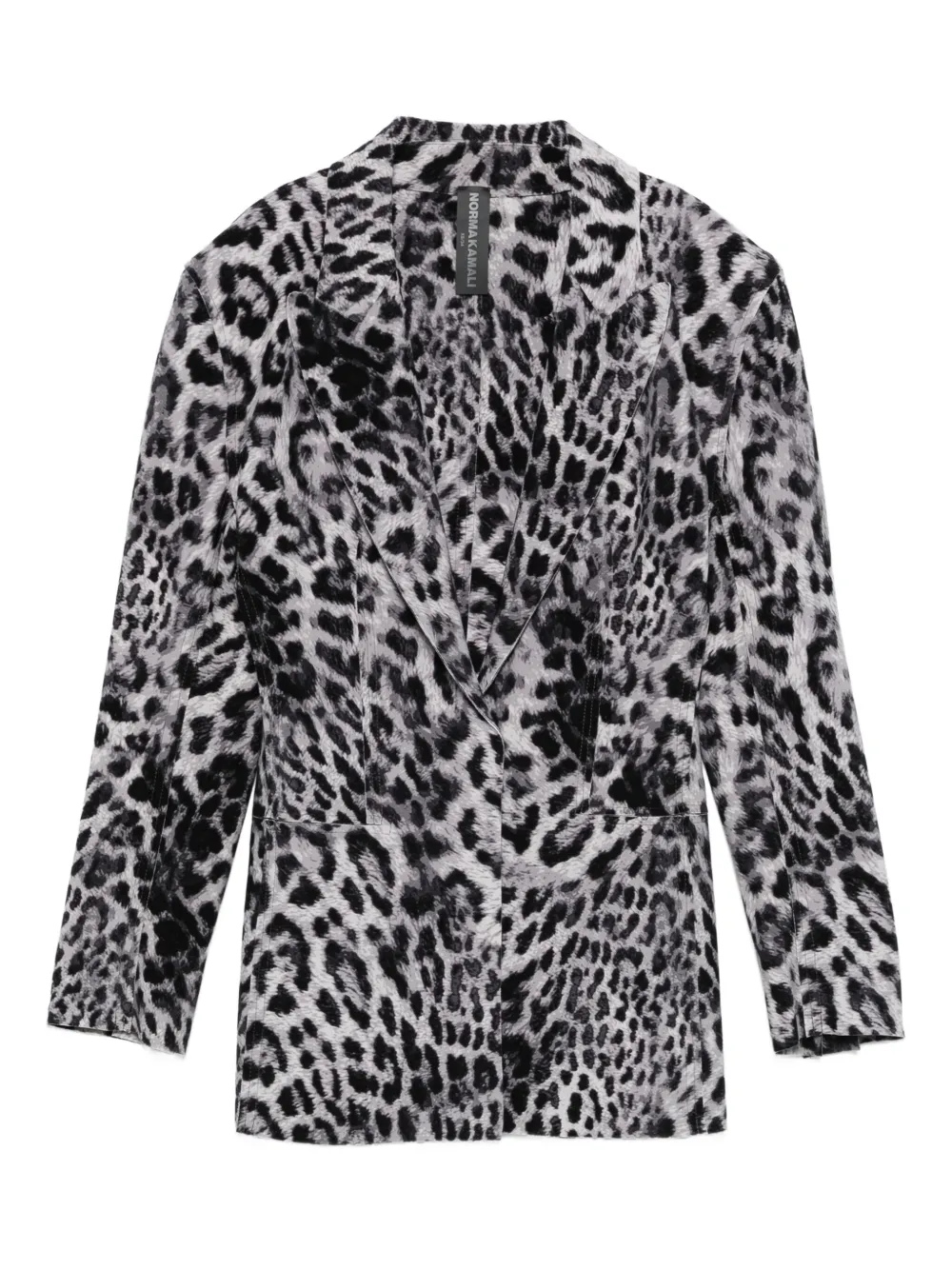 Norma Kamali Leopard-print Blazer In Animal Print