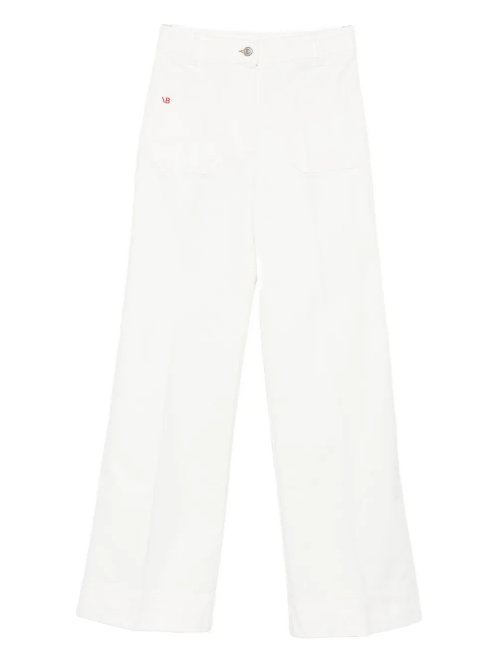 Victoria Beckham Organic-cotton Straight-leg Jeans In White