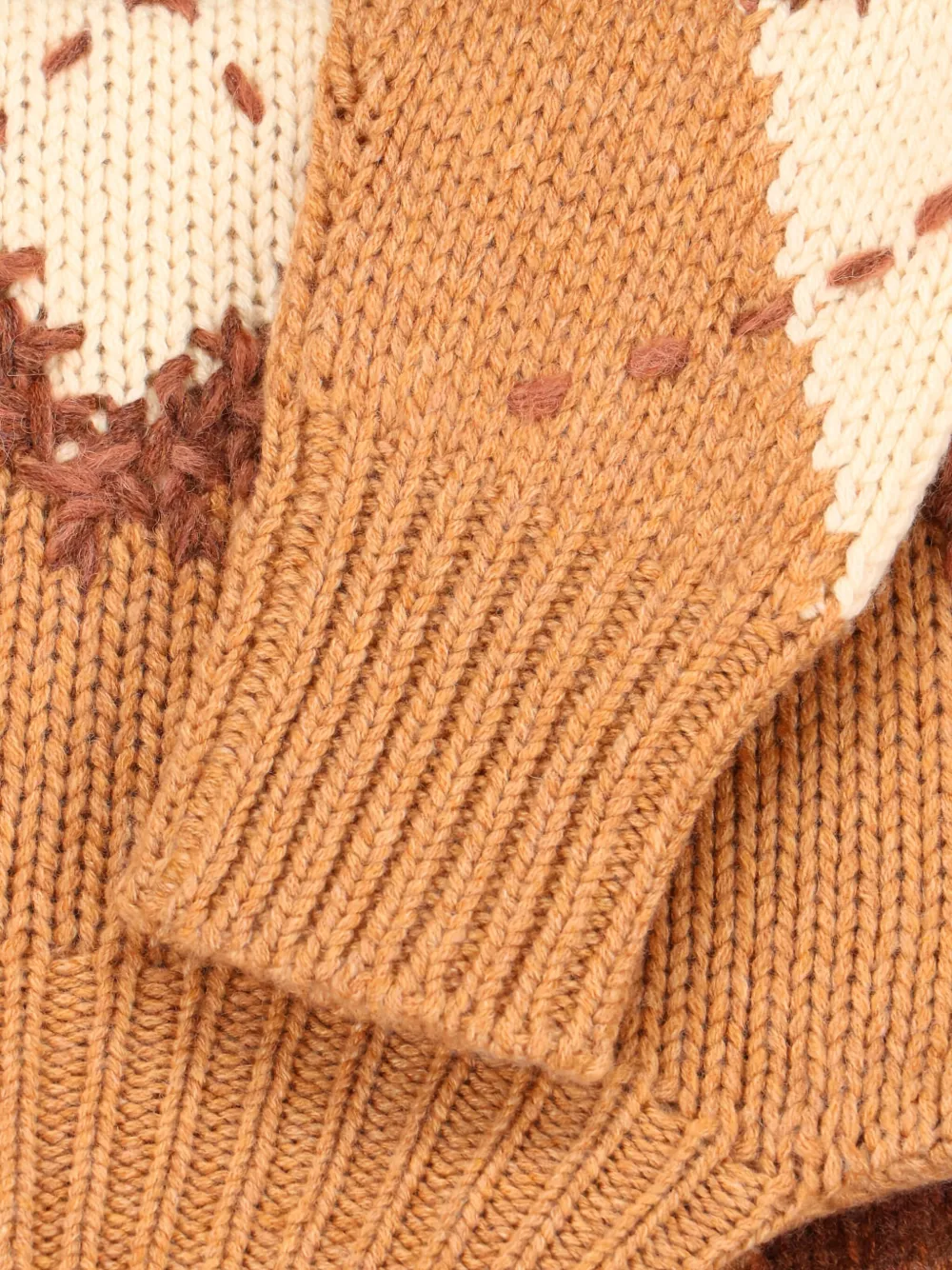 Ermanno Scervino mock-neck diamond-pattern sweater Oranje