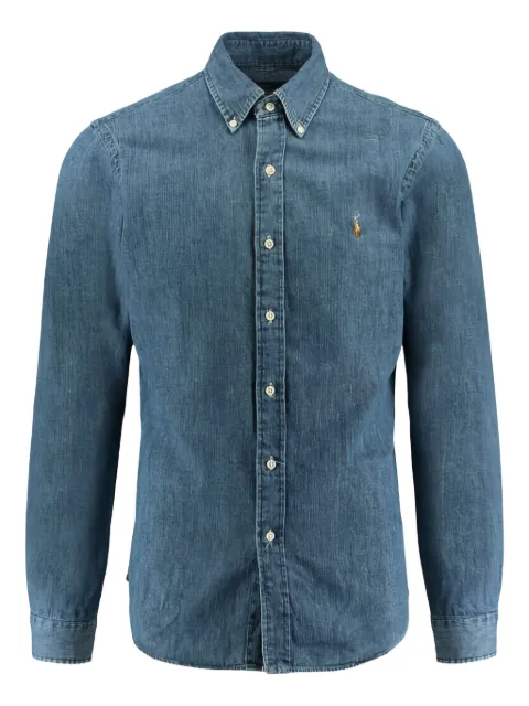 Ralph Lauren Collection embroidered logo denim shirt