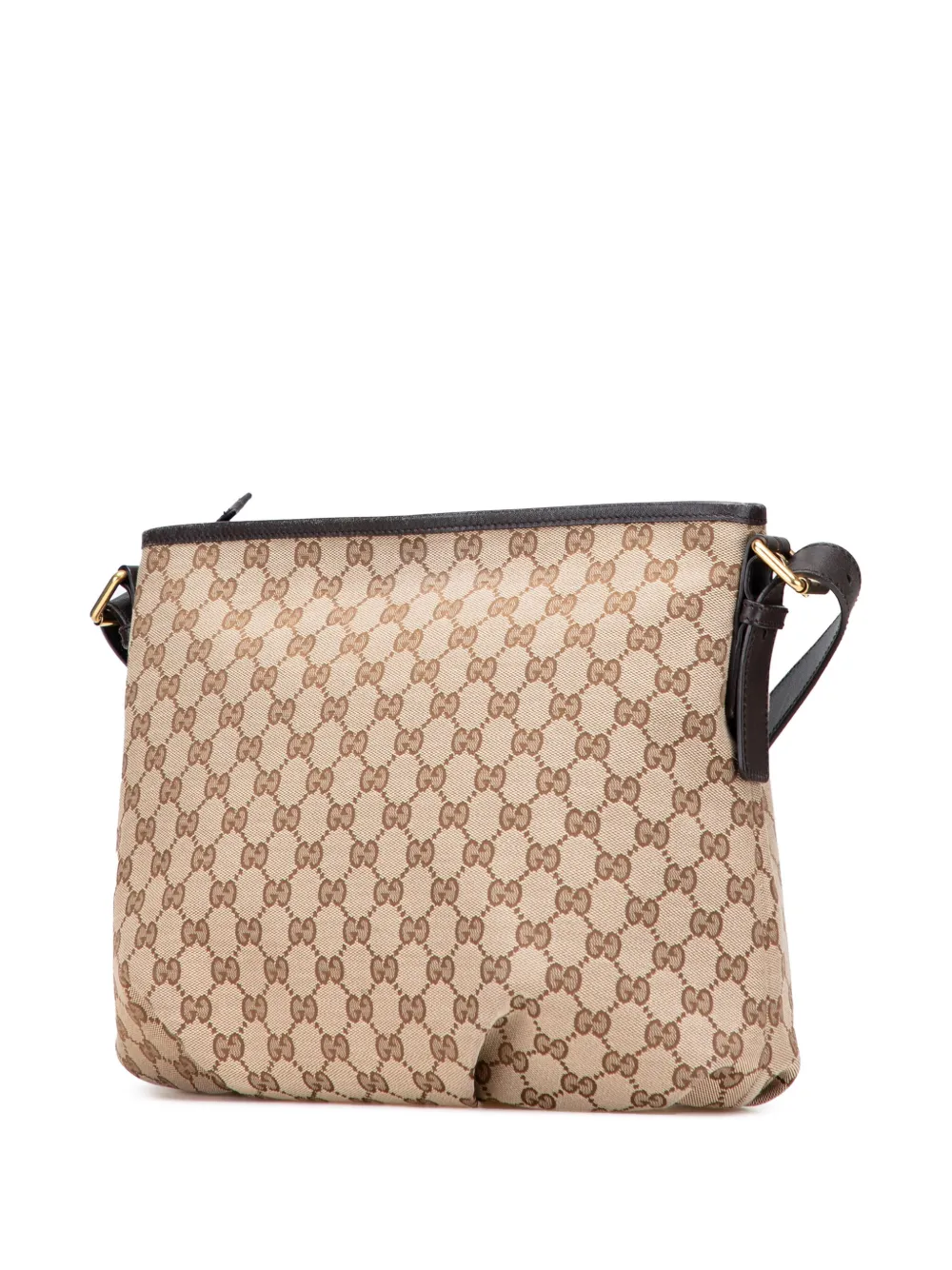 Pre-owned Gucci 2000-2015 Gg Canvas Crossbody Bag In Brown