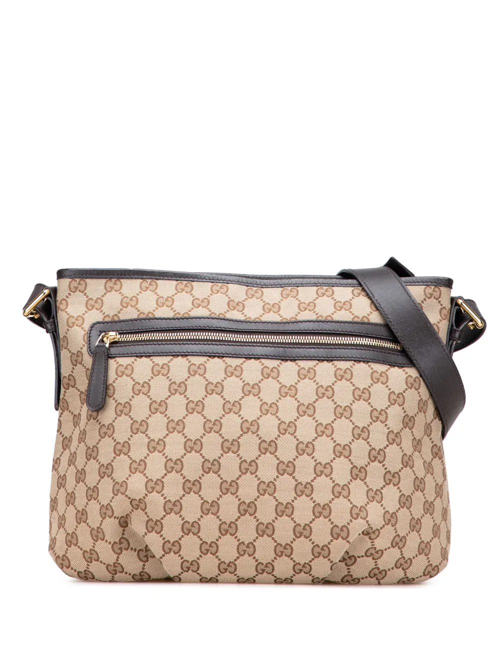 Pre-owned Gucci 2000-2015 Gg Canvas Crossbody Bag In Brown