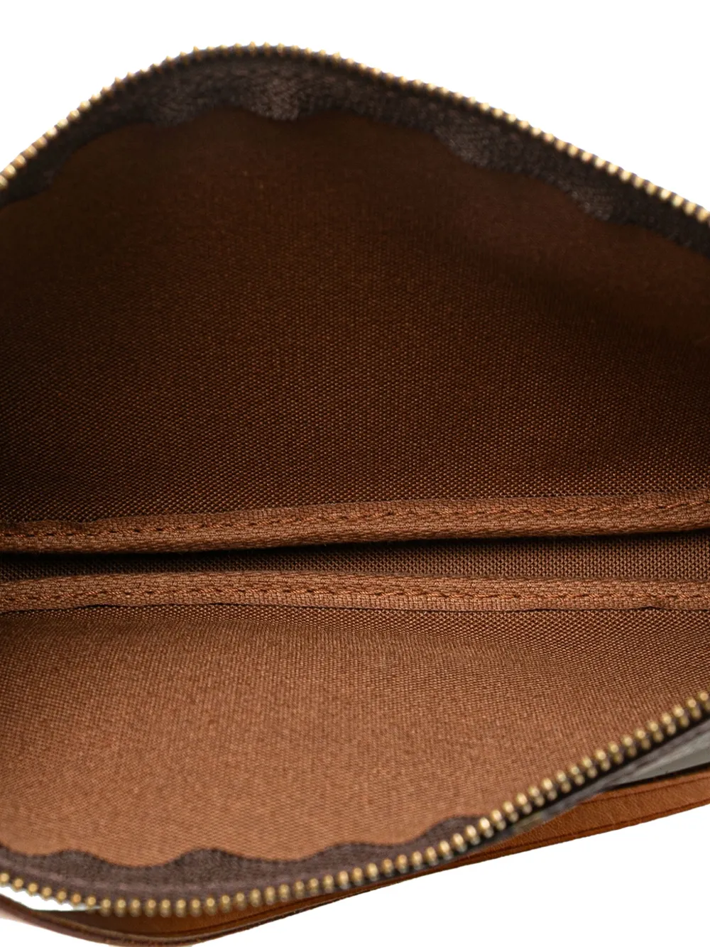 Pre-owned Louis Vuitton 2000 Monogram Pochette Accessoires Shoulder Bag In Brown