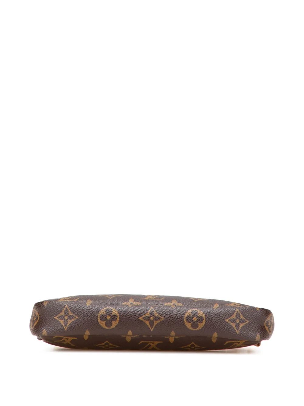 Pre-owned Louis Vuitton 2000 Monogram Pochette Accessoires Shoulder Bag In Brown