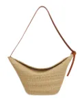 Inès Bressand curved grass-leather shoulder bag - Neutrals