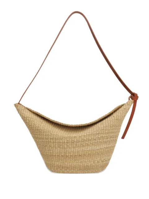 Inès Bressand curved grass-leather shoulder bag