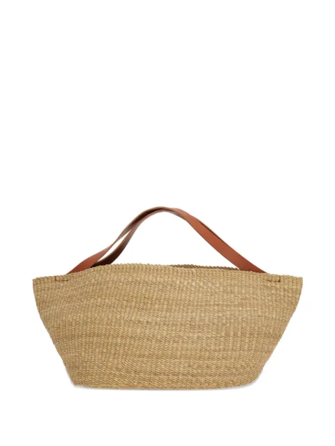 Inès Bressand leather-handle woven shoulder bag