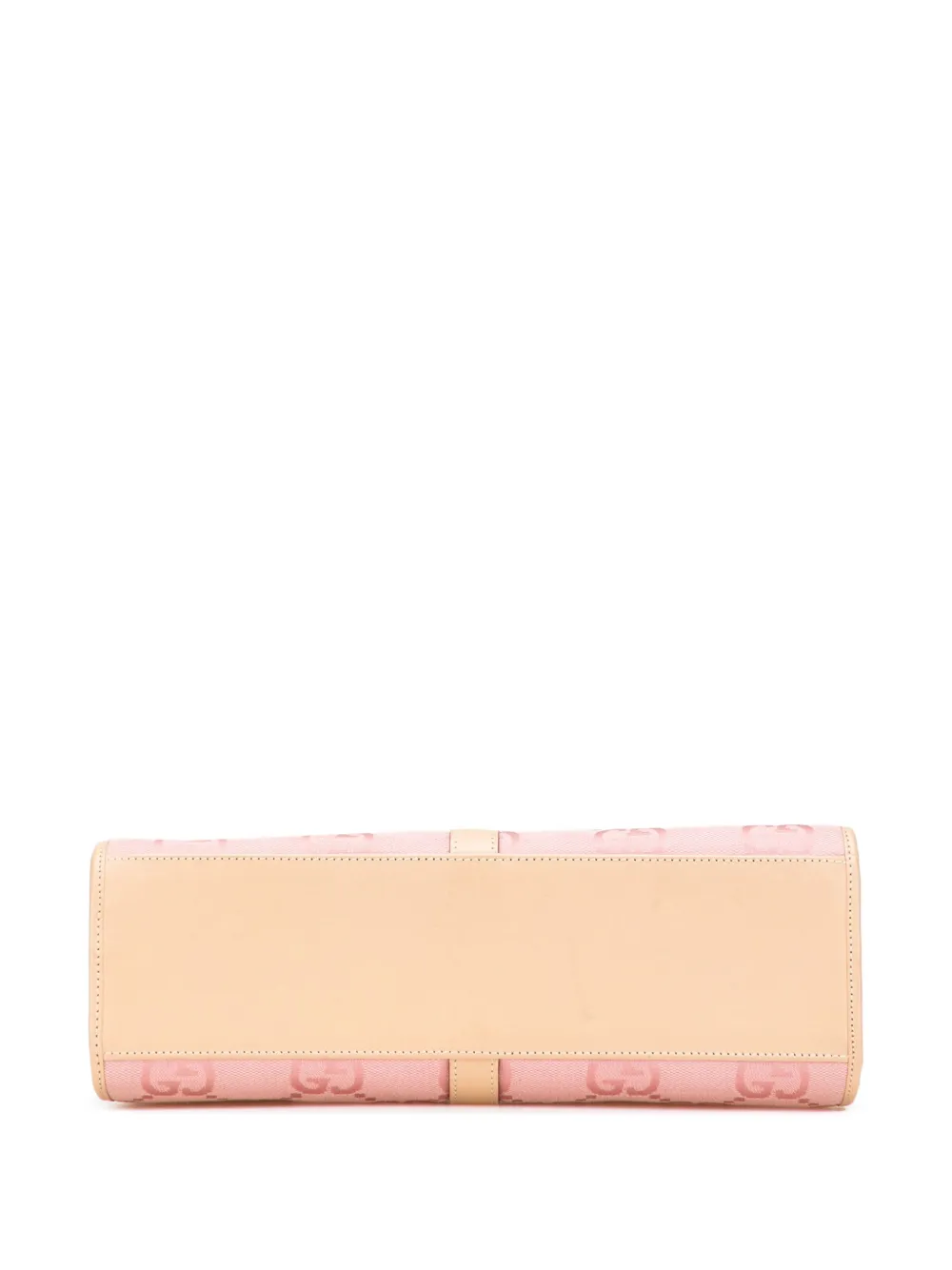 Pre-owned Gucci 2016-2025 Gg Canvas Jackie Bardot Shoulder Bag In Pink