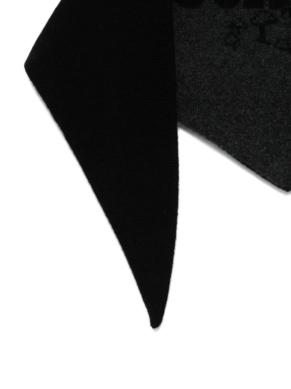 Simone Rocha Sjaal met grafisch logo - BLACK/CHARCOAL
