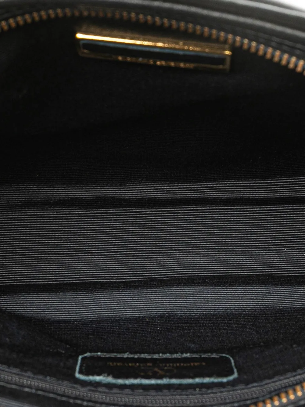 Pre-owned Valentino Garavani 20th Century Quilted And Studded Leather V Clutch Bag In Black