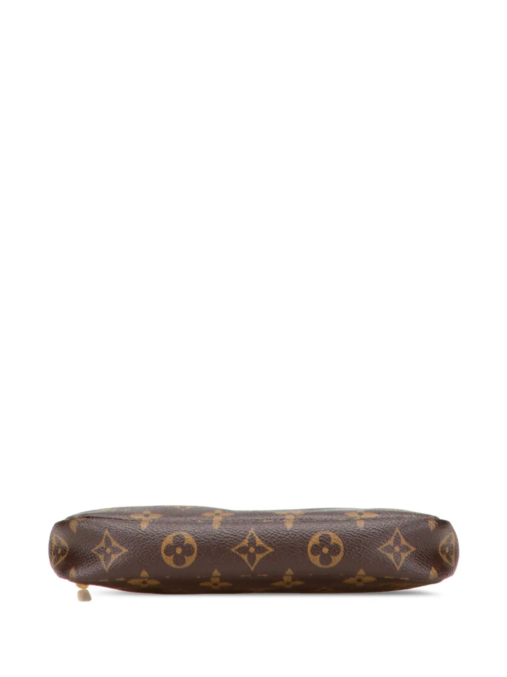 Pre-owned Louis Vuitton 2009 Monogram Pochette Accessoires Shoulder Bag In Brown