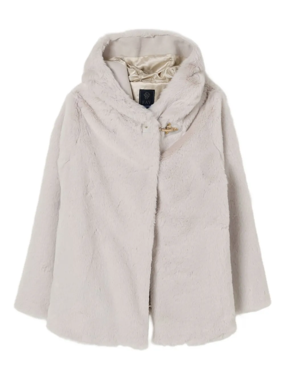 Fay Hooded Poncho In Brown