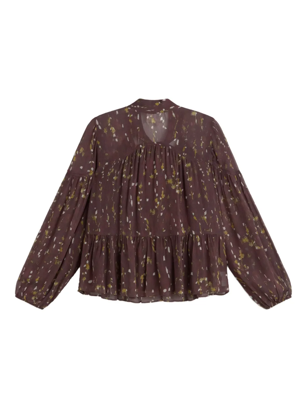 Ba&Sh Gelaagde blouse met strikkraag - Bruin