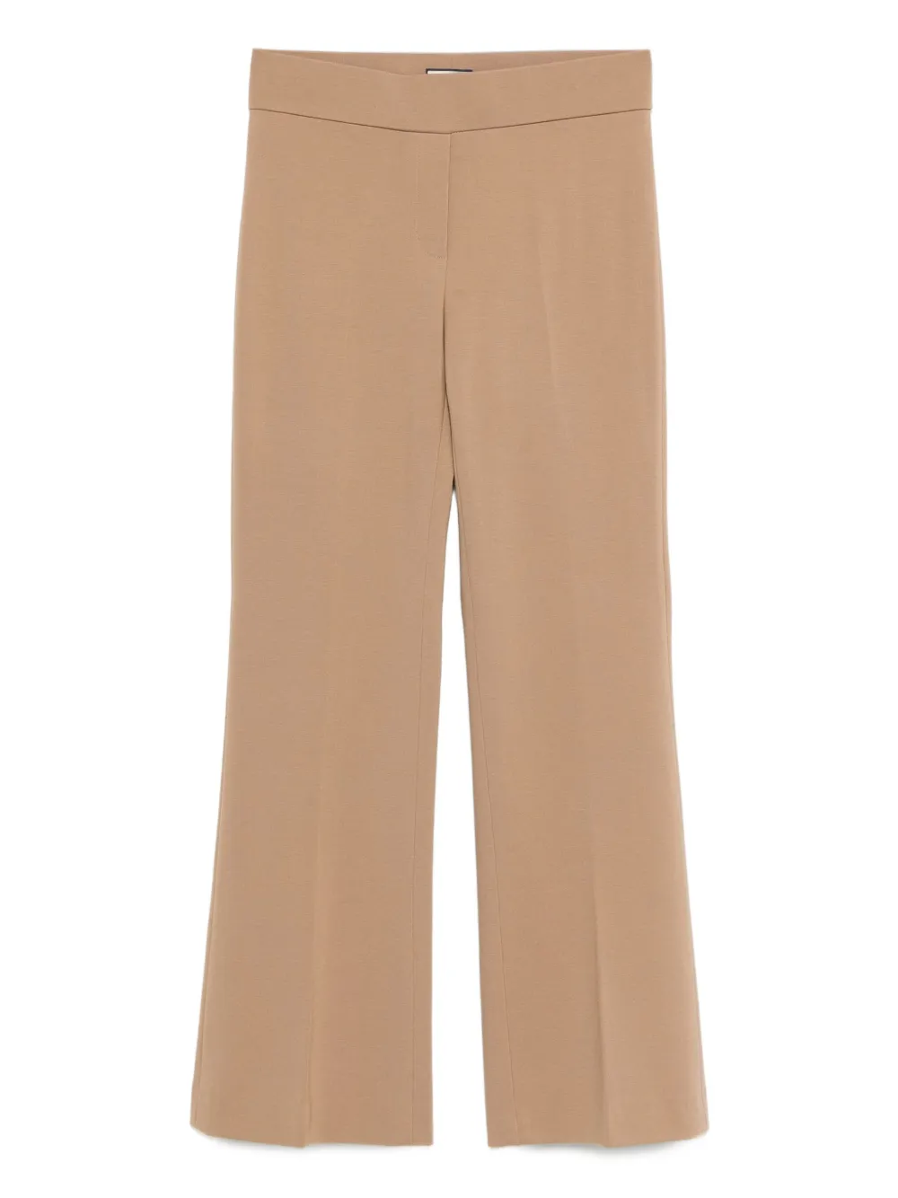 central-crease straight-leg trousers