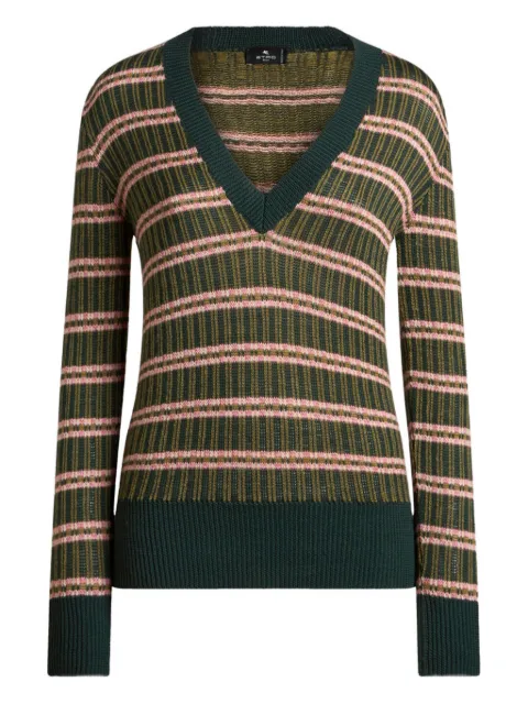 ETRO striped V-neck sweater