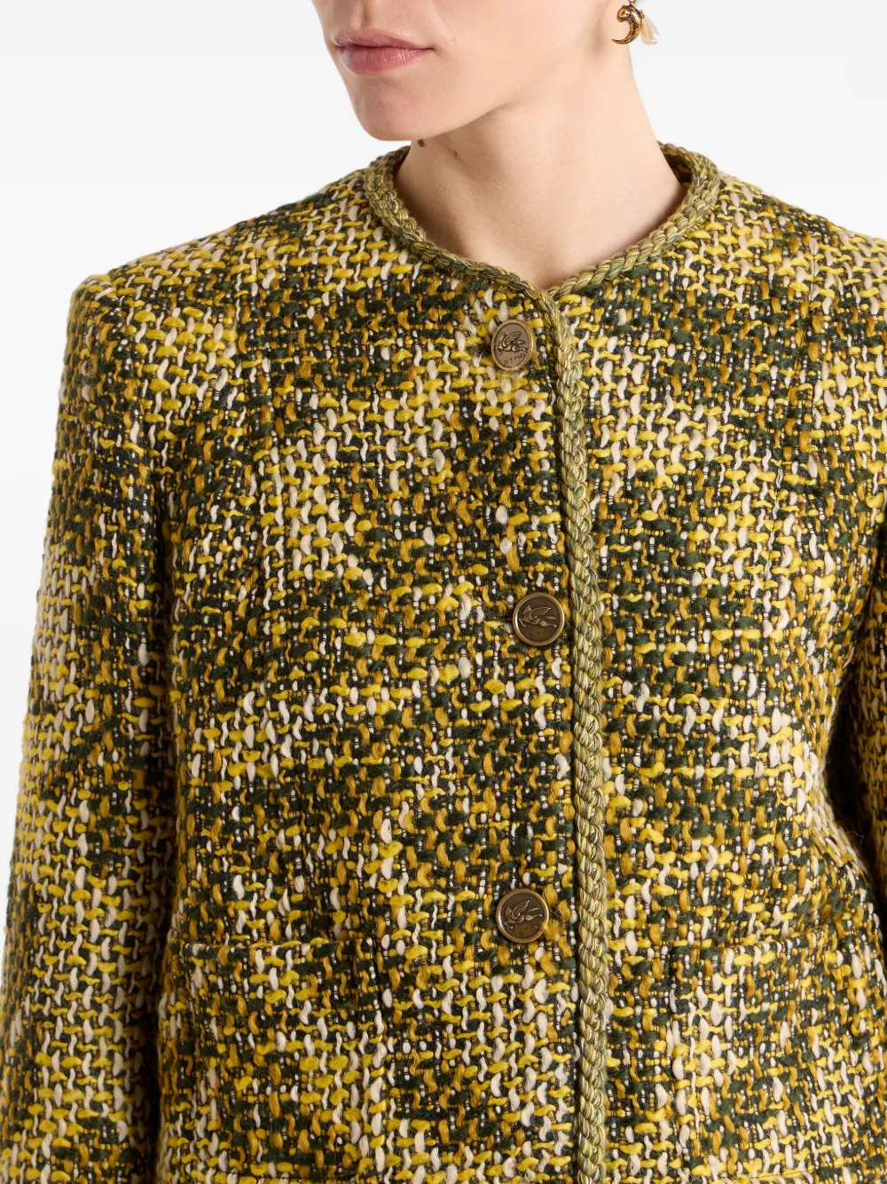 ETRO Jack met jacquard Groen