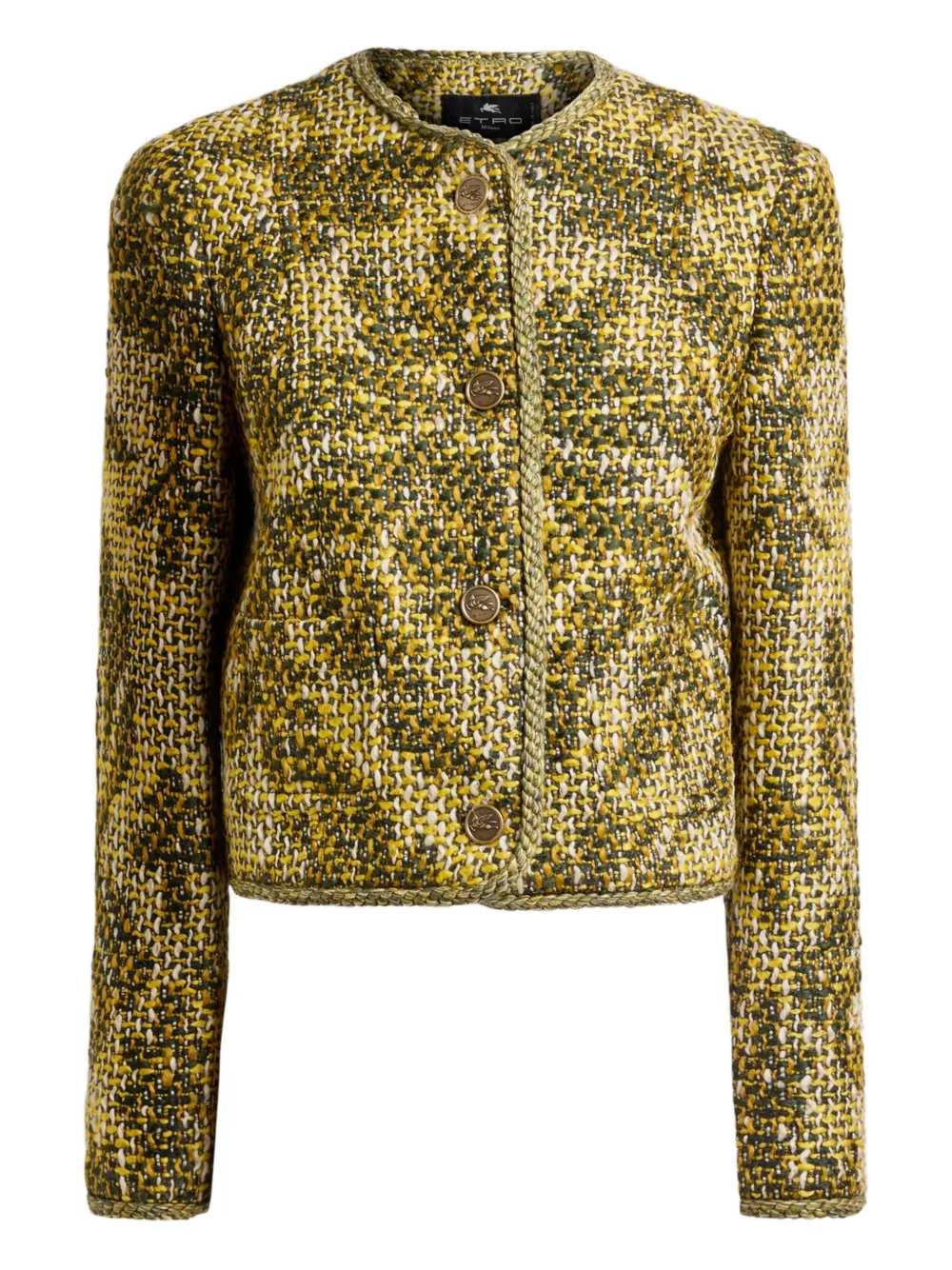 ETRO basketweave jacquard jacket | Green | Image 1