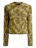 ETRO basketweave jacquard jacket - Green