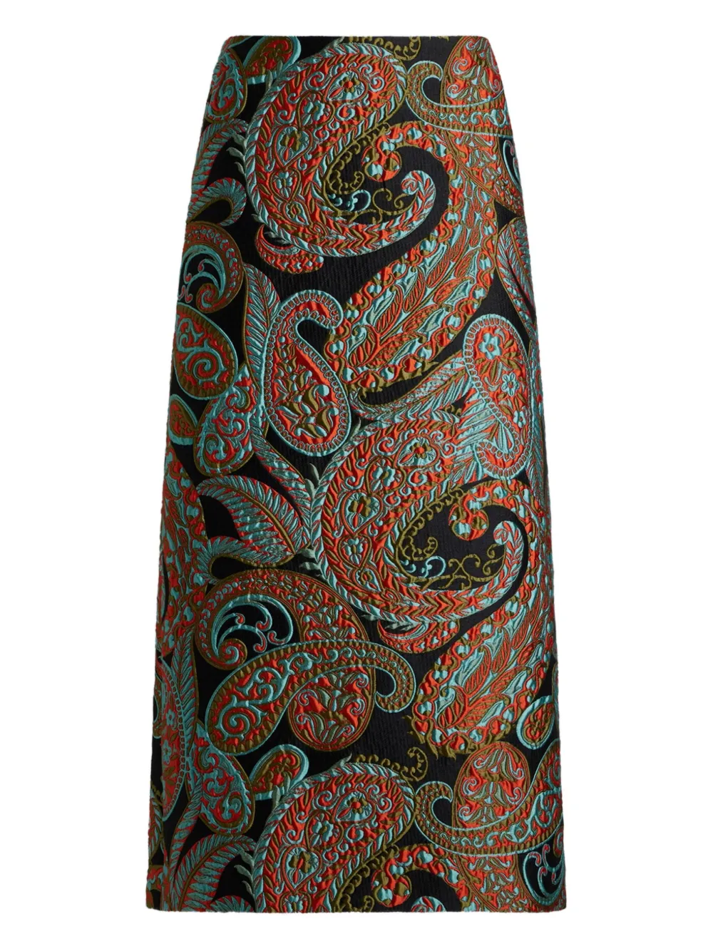 ETRO paisley jacquard skirt Zwart