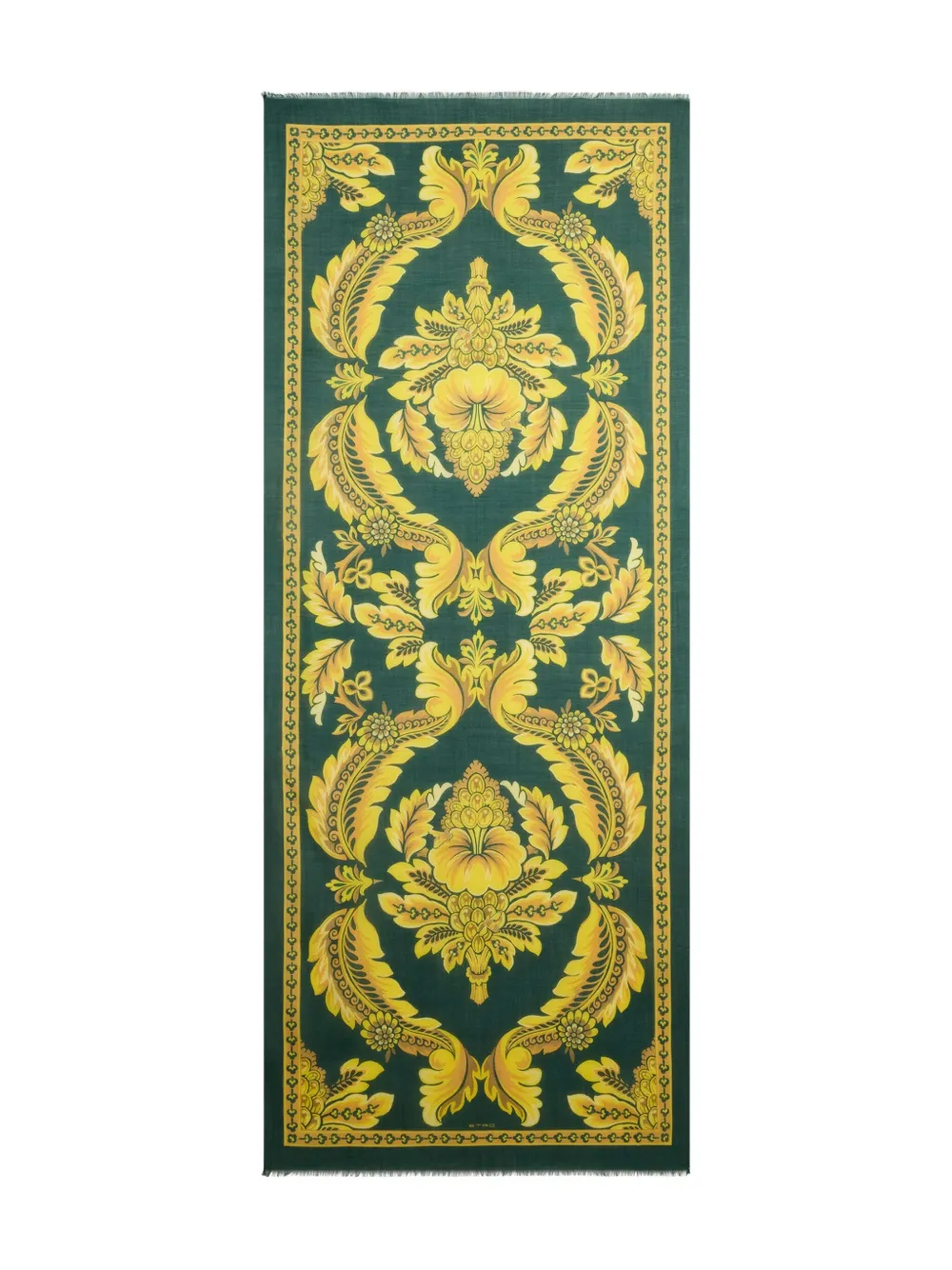 flower-bee motif scarf