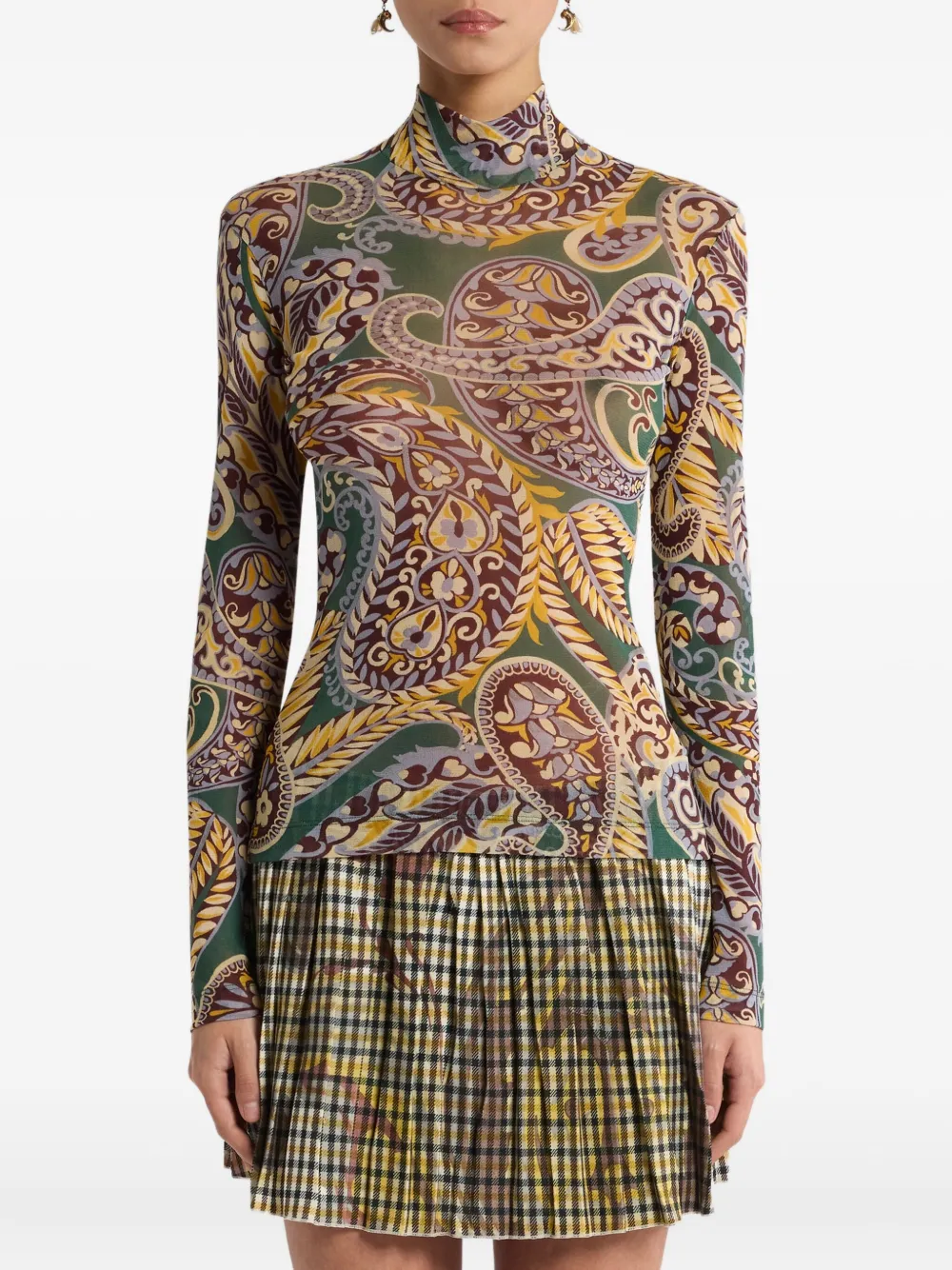 ETRO paisley turtleneck top | Blouses | Image 2