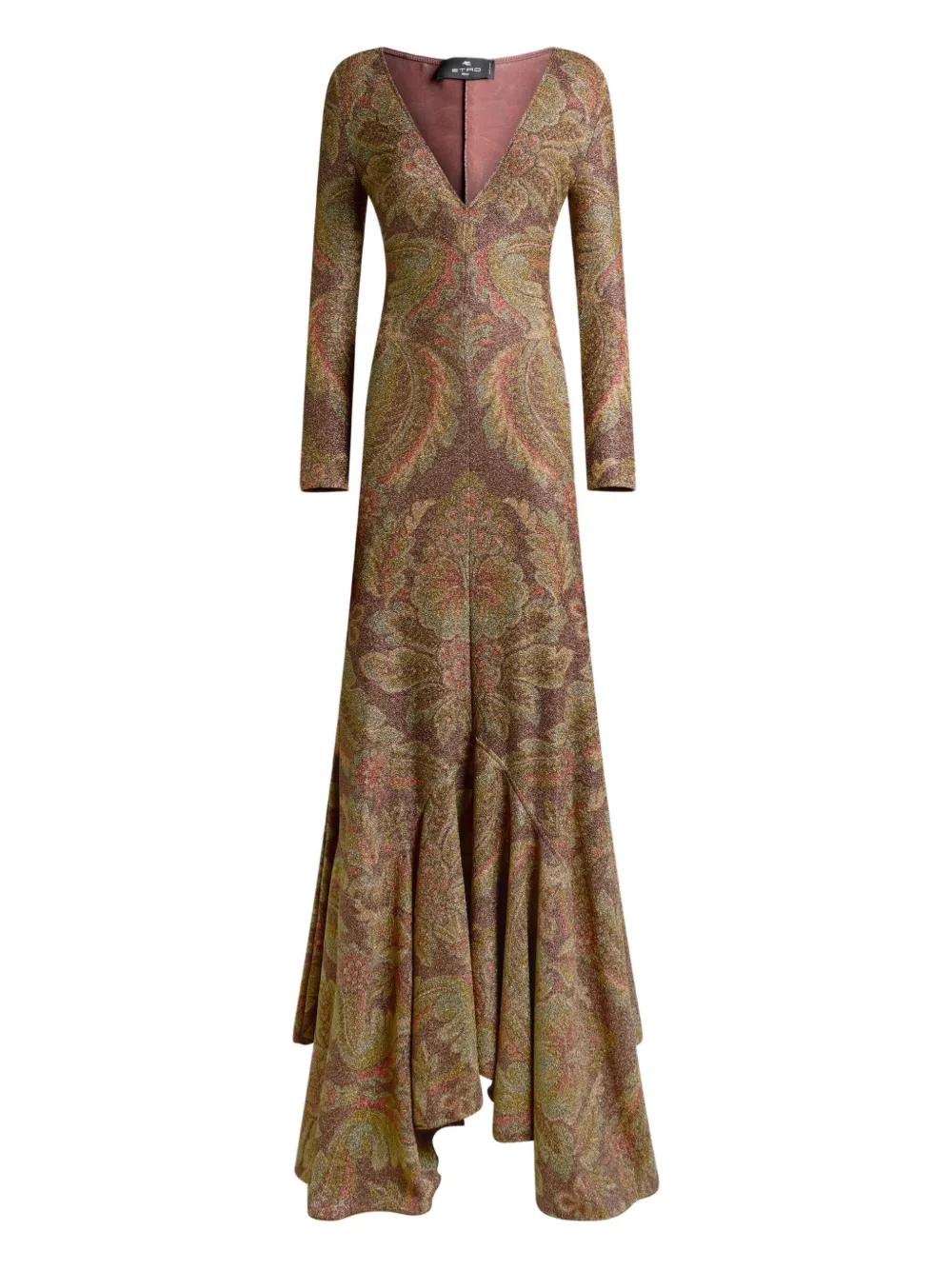 ETRO paisley-print ruffled dress | Brown | Image 1