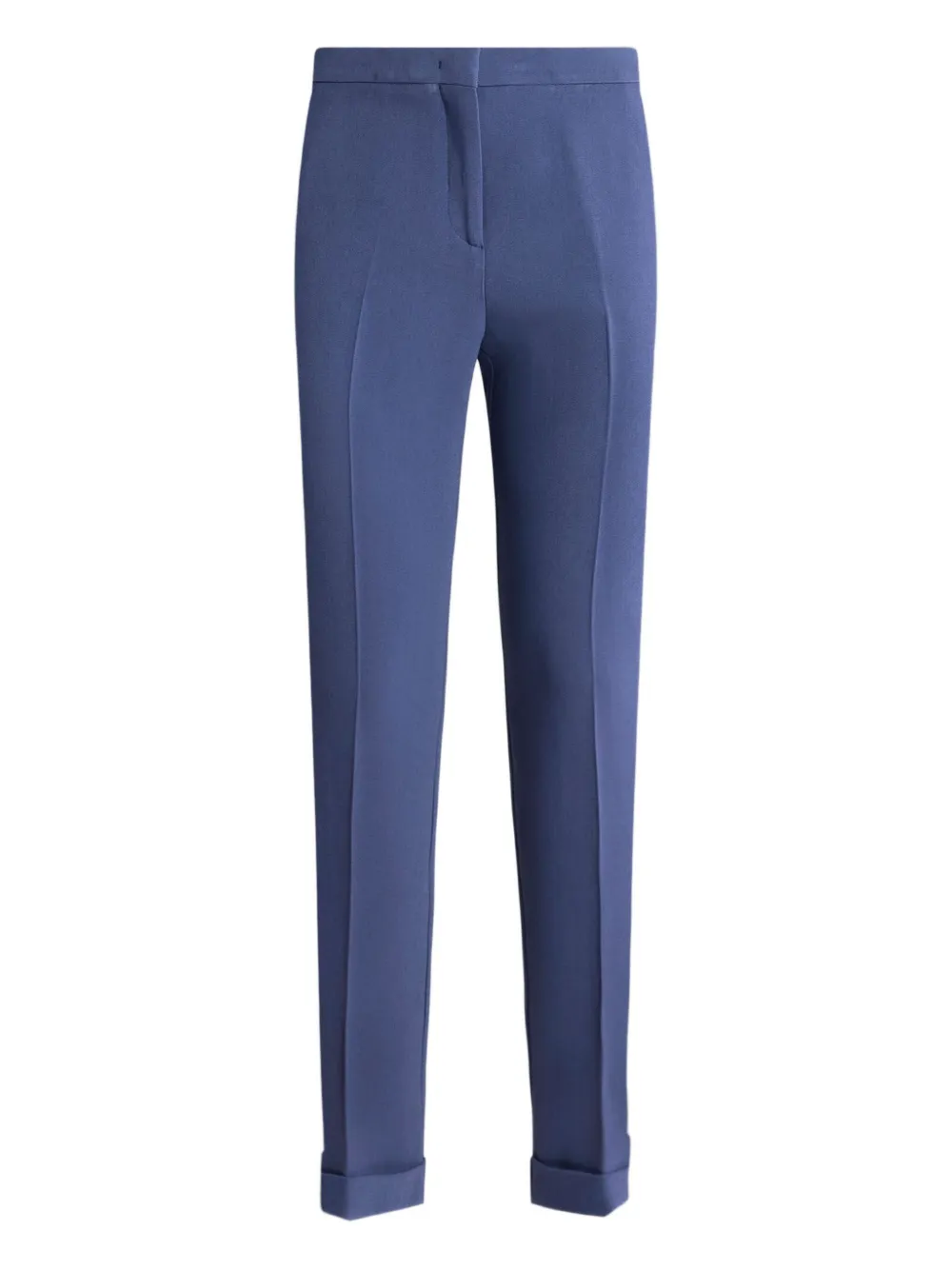ETRO Cady cigarette cuffed trousers Blauw