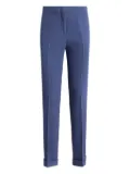 ETRO Cady cigarette cuffed trousers - Blue