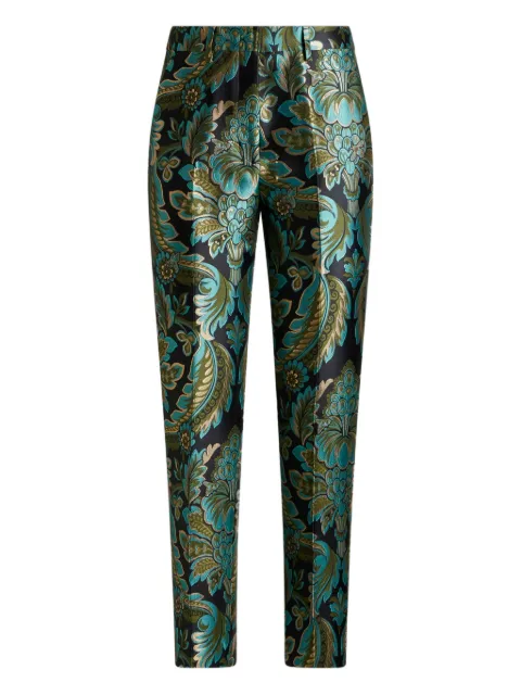 ETRO floral-bee jacquard trousers