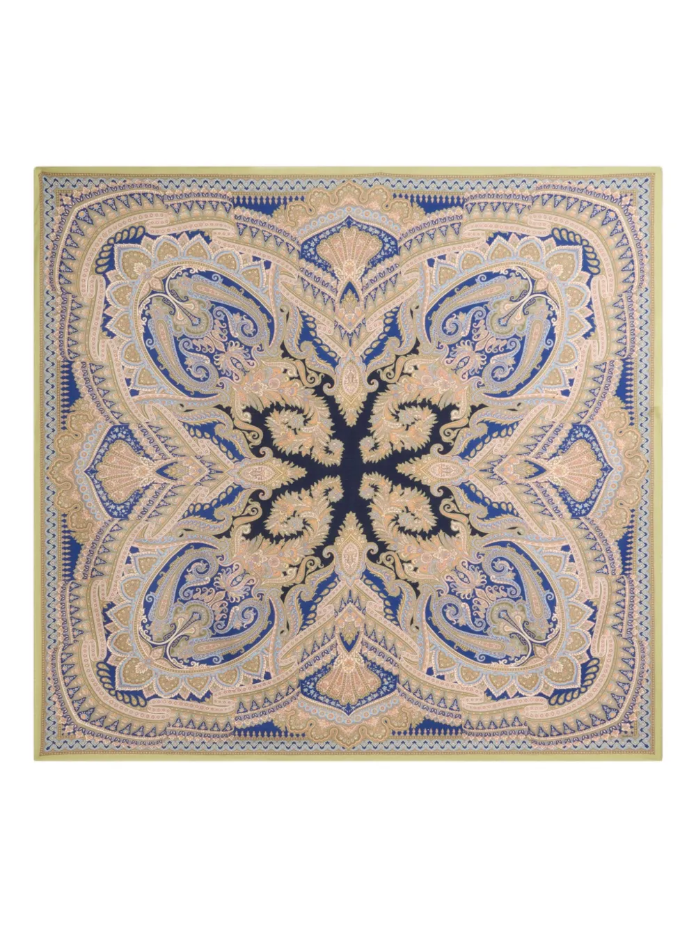 paisley print wool silk shawl